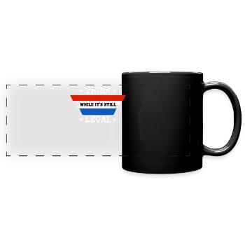 Think While Its Still Legal - Panorama-Tasse farbig - Schwarz - Vorne
