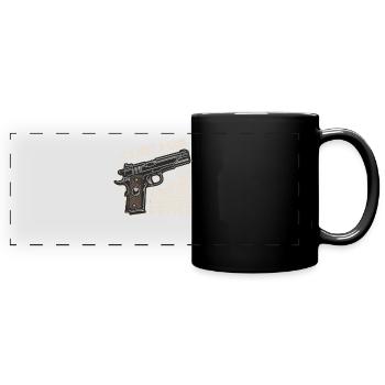 Its Not A Gun Meme Funny Its Not A Gun - Full Colour Panoramic Mug - black - Front