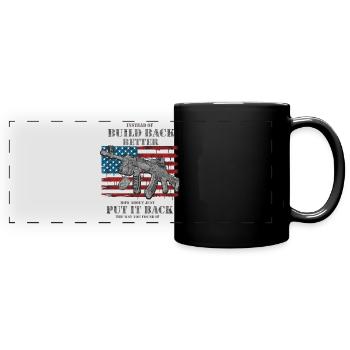 Au lieu de reconstruire - Mug panoramique uni - noir - Devant