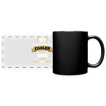So Sieht Ein Richtig Cooler Onkel aus - Panorama-Tasse farbig - Schwarz - Vorne