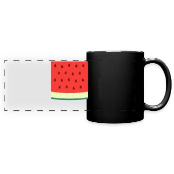Melone Wassermelone Kostüm Fasching Karneval - Panorama-Tasse farbig - Schwarz - Vorne