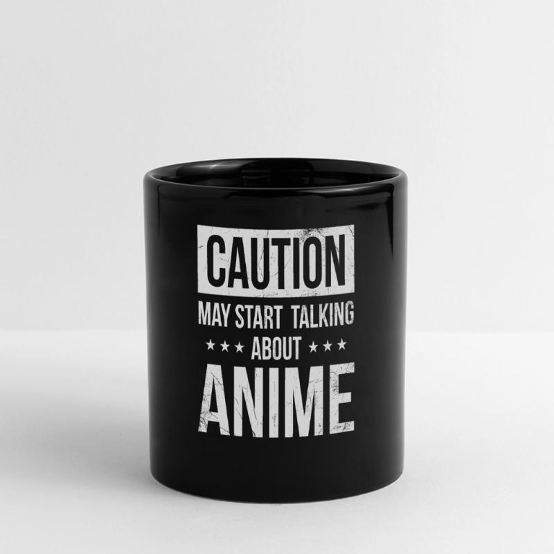 Caution Can Start Talking About Anime Full Colour Panoramic Mug