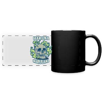 Hakuna Marijuana Funny Weed Smoking Pothead THC - Full Colour Panoramic Mug - black - Front