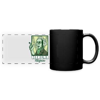 Hakuna Marijuana Funny Weed Smoking Pothead THC - Panorama-Tasse farbig - Schwarz - Vorne