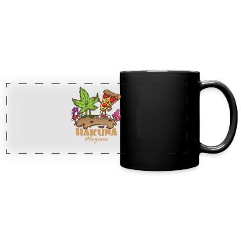 Hakuna Marijuana Funny Weed Smoking Pothead THC - Full Colour Panoramic Mug - black - Front