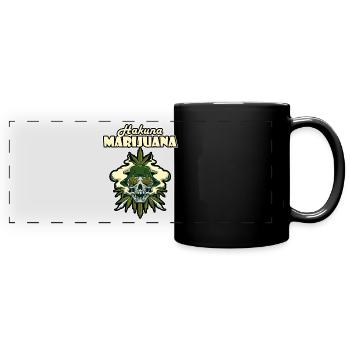 Hakuna Marijuana Funny Weed Smoking Pothead THC - Panorama-Tasse farbig - Schwarz - Vorne