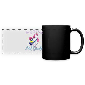 Ready To Crush 2nd Grade Elementary School - Full Colour Panoramic Mug - black - Front