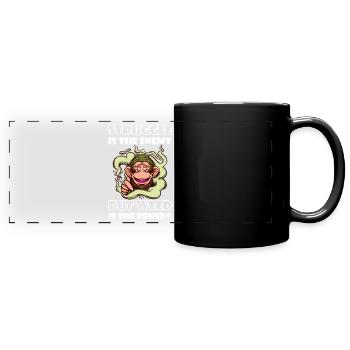 Struggle Is The Enemy But Weed Is The Remedy - Panorama-Tasse farbig - Schwarz - Vorne