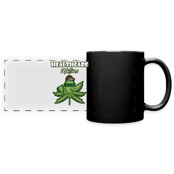 Healthcare Matters Cannabis Lover THC Mauvaise herbe médicale - Mug panoramique uni - noir - Devant