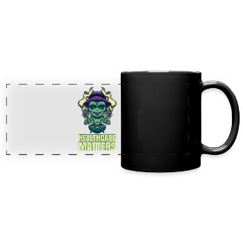 Healthcare Matters Cannabis Lover THC Mauvaise herbe médicale - Mug panoramique uni - noir - Devant