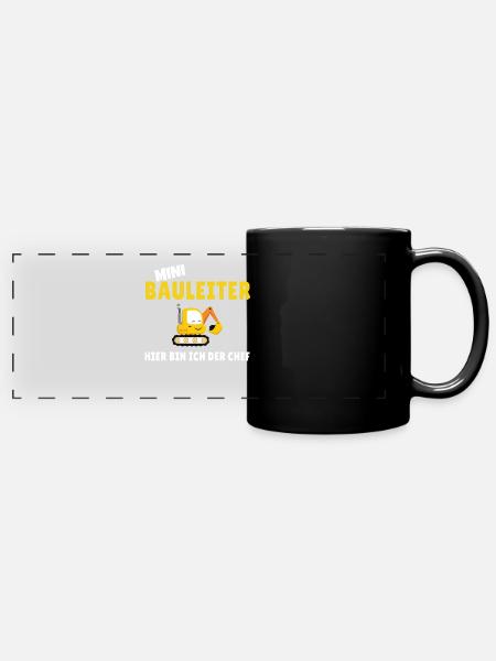 Kinder Bauleiter Bauarbeiter - Bauherr - Panorama-Tasse farbig - Schwarz