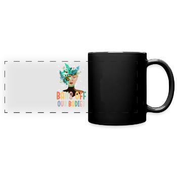 Bannir nos corps protéger la liberté Choisir les femmes - Mug panoramique uni - noir - Devant