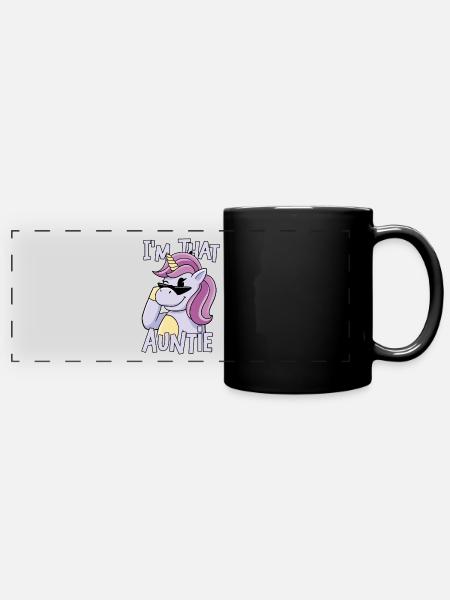 I am That Auntie - Panorama-Tasse farbig - Schwarz