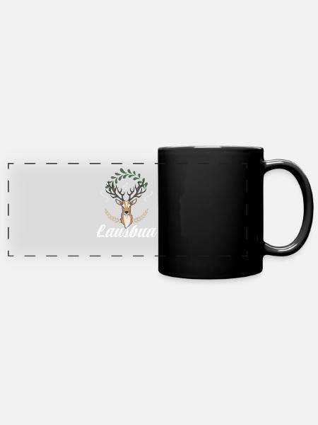 Lausbua Hirsch Lederhosen - Panorama-Tasse farbig - Schwarz