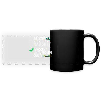 Nice Naughty Innocent Until Proven Guilty - Panorama-Tasse farbig - Schwarz - Vorne
