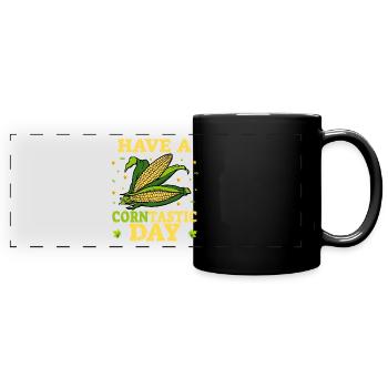 Passez une journée cornastique - Mug panoramique uni - noir - Devant