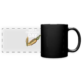 Passez une journée cornastique - Mug panoramique uni - noir - Devant