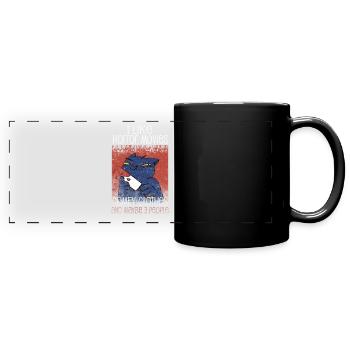 I Like Horror Movies Comfy Clothes - Full Colour Panoramic Mug - black - Front