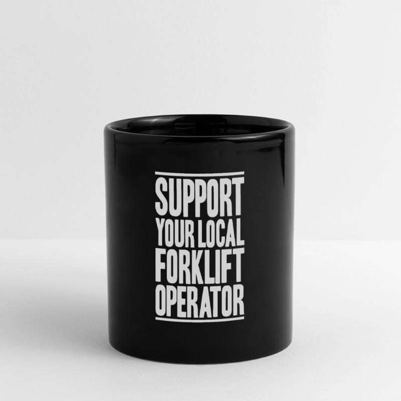 Staplerfahrer Gabelstaplerfahrer Forklift Operator Panorama-Tasse farbig