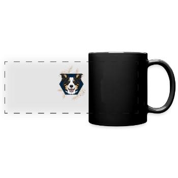 Golden Dog Border Collie - Mug panoramique uni - noir - Devant