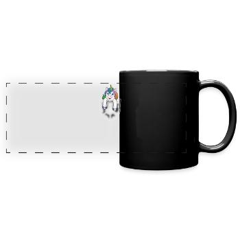 Conte de fées Créature mythique Licorne Fan Idée cadeau - Mug panoramique uni - noir - Devant