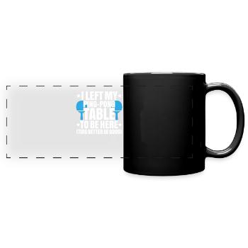 Tischtennis Ping Pong Pingpong Table Tennis - Mug panoramique uni - noir - Devant