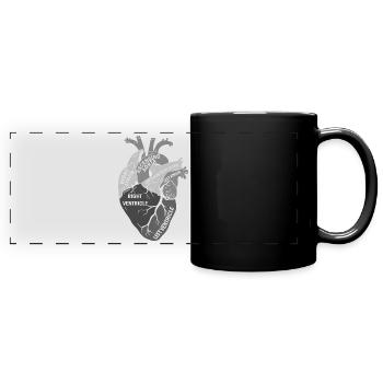 Parties du cœur - Mug panoramique uni - noir - Devant