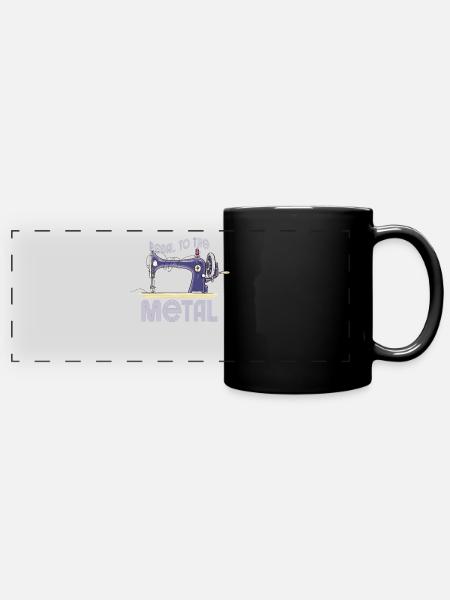 Pedal zur Metallnähmaschine - Panorama-Tasse farbig - Schwarz