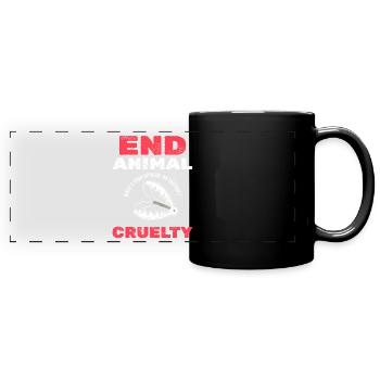 Contre la cruauté envers les animaux de compagnie - Mug panoramique uni - noir - Devant