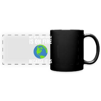 The Global Warming Eco-Activist - Full Colour Panoramic Mug - black - Front