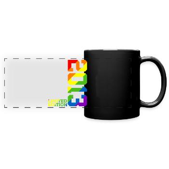 LGBTQ 2013 RAINBOW QUEER 12TH BIRTHDAY PRIDE - Full Colour Panoramic Mug - black - Front