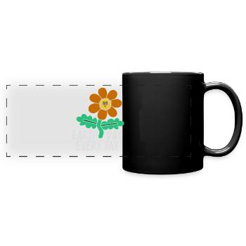 Earth Day Everyday Environmental Awareness - Full Colour Panoramic Mug - black - Front
