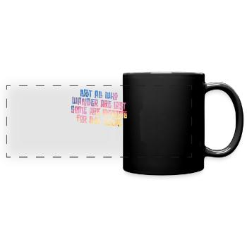Wandern Sie auf der Suche nach kühlen Felsen - Panorama-Tasse farbig - Schwarz - Vorne