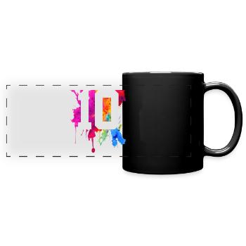 10 JAHRE 10. GEBURTSTAG - Panorama-Tasse farbig - Schwarz - Vorne