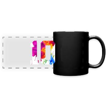 NUMMER 10 JAHRE ALT 10. GEBURTSTAG - Panorama-Tasse farbig - Schwarz - Vorne