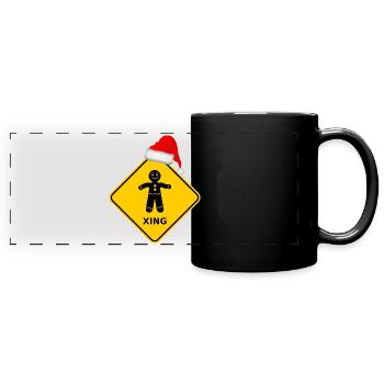 "Gerpercake Man" avec bonnet de Noel - Mug panoramique uni - noir - Devant
