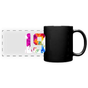 NUMBER 19 YEARS OLD 19TH BIRTHDAY - Full Colour Panoramic Mug - black - Front