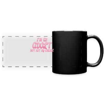 Je suis un adulte, mais pas par choix - Mug panoramique uni - noir - Devant