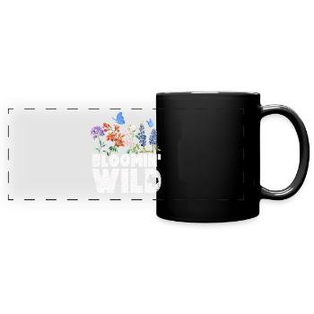 Wildflower Fields Wildflowers Bluebonnet - Full Colour Panoramic Mug - black - Front
