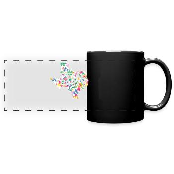 Wildflower Fields Wildflowers Bluebonnet - Full Colour Panoramic Mug - black - Front