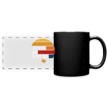 Wildflower Fields Wildflowers Bluebonnet - Full Colour Panoramic Mug - black - Front