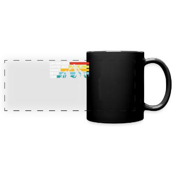 Explorez les montagnes des parcs nationaux de l’Utah - Mug panoramique uni - noir - Devant