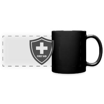 FIRST AID - Full Colour Panoramic Mug - black - Front