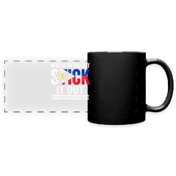 Arnis Eskrima Kali Philippinische FMA - Panorama-Tasse farbig - Schwarz - Vorne