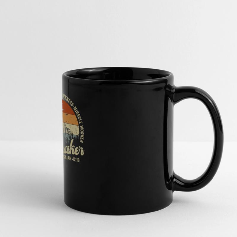 Wegweiser, Versprechenshüter, Wundertäter Panorama-Tasse farbig