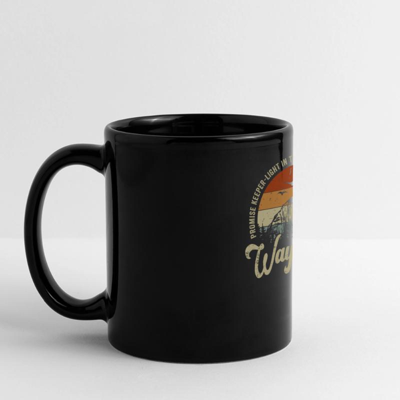 Wegweiser, Versprechenshüter, Wundertäter Panorama-Tasse farbig