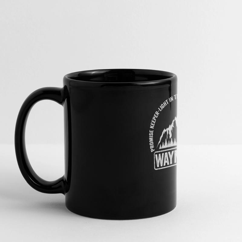 Wegweiser, Versprechenshüter, Wundertäter Panorama-Tasse farbig