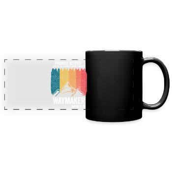 Wegweiser, Versprechenshüter, Wundertäter - Panorama-Tasse farbig - Schwarz - Vorne