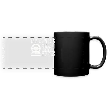 Simracer Esports Enthusiast Sim Racing - Full Colour Panoramic Mug - black - Front