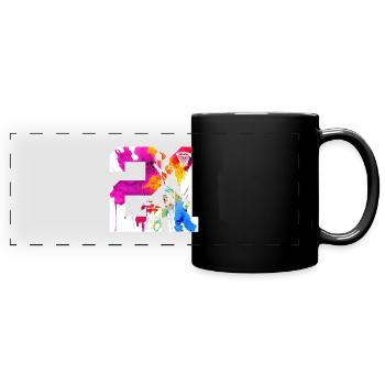 21ST BIRTHDAY BASKETBALL NUMBER 21 - Full Colour Panoramic Mug - black - Front